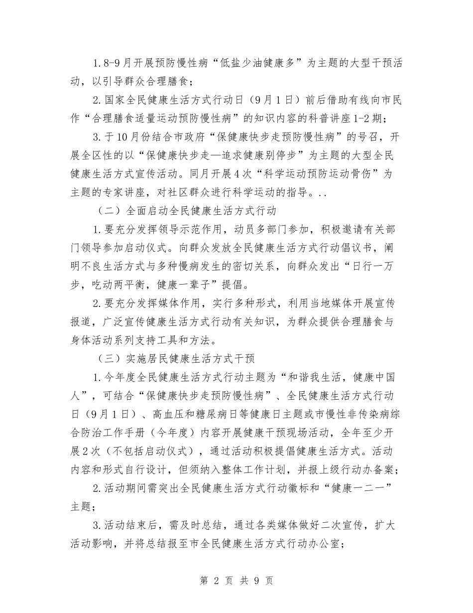 2024社区民众健康活动策划方案与2024街道社区清明节活动方案汇编_第2页