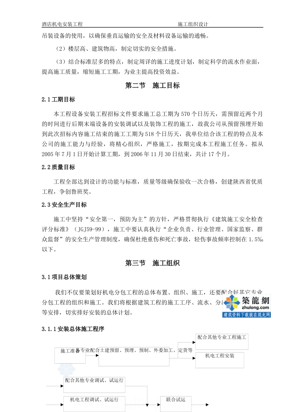 酒店机电安装工程施工组织设计secret_第2页