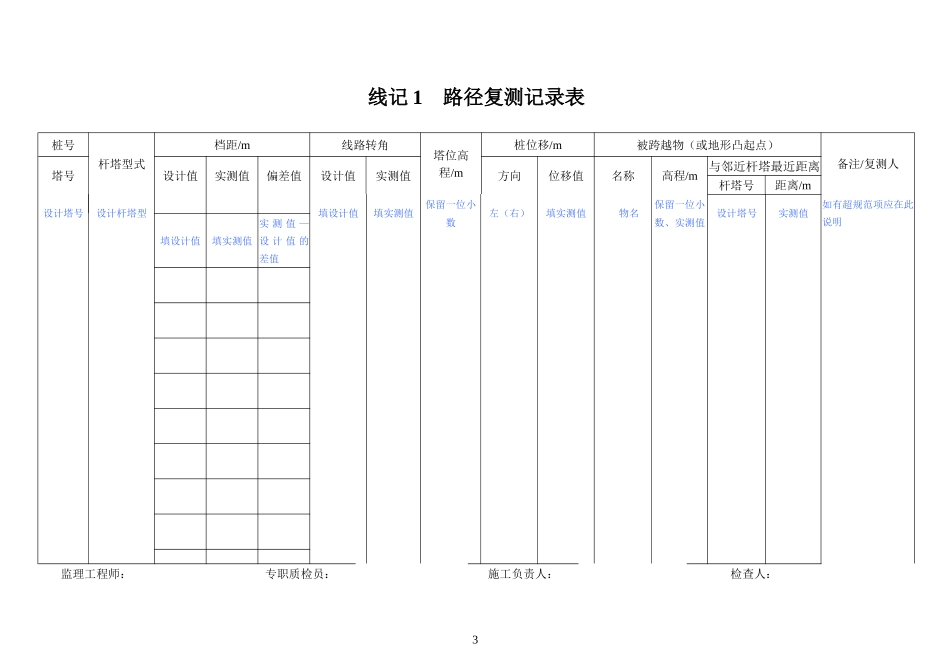 输电线路工程评级记录表(DOC40页)_第3页