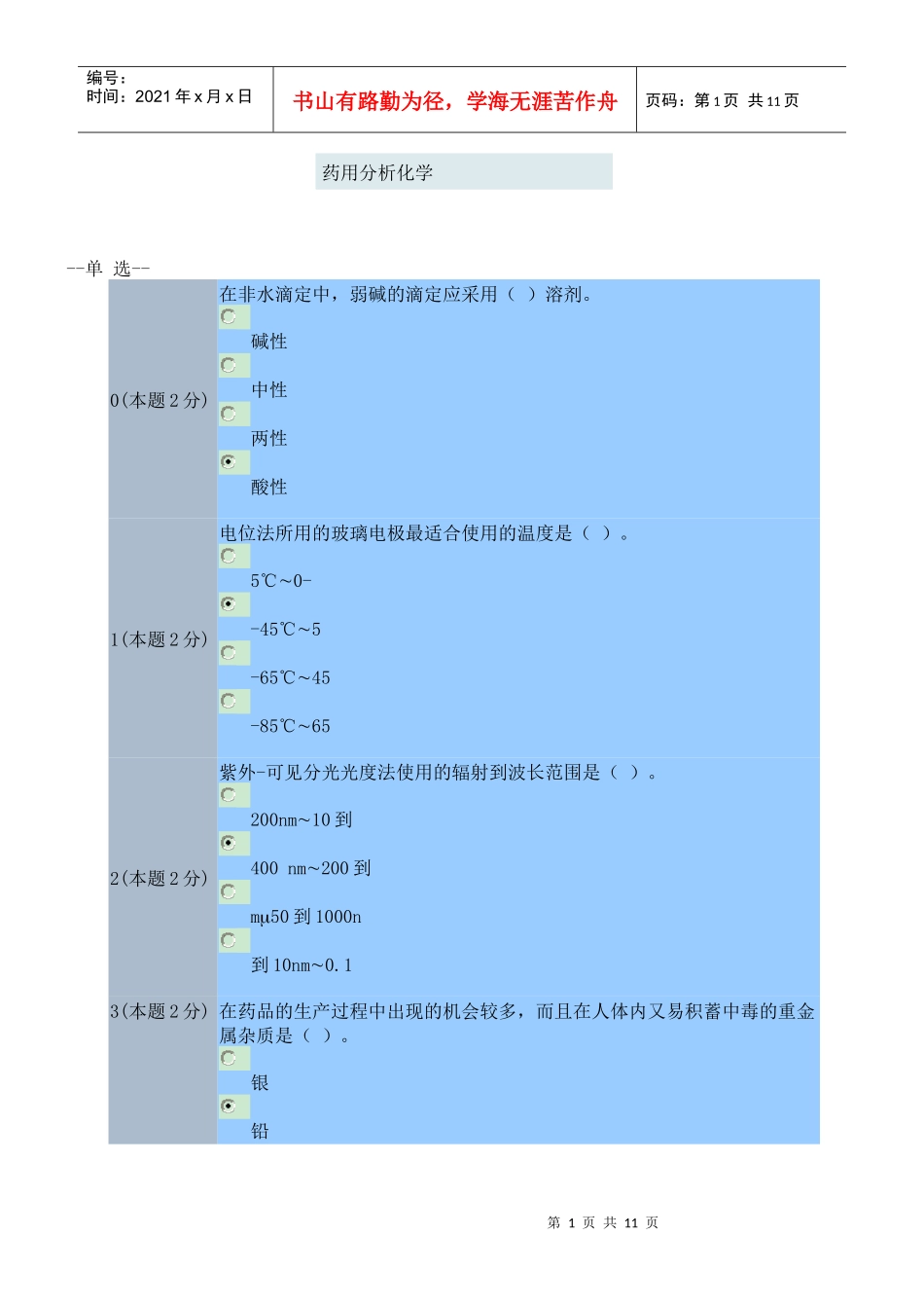 药用分析化学_第1页