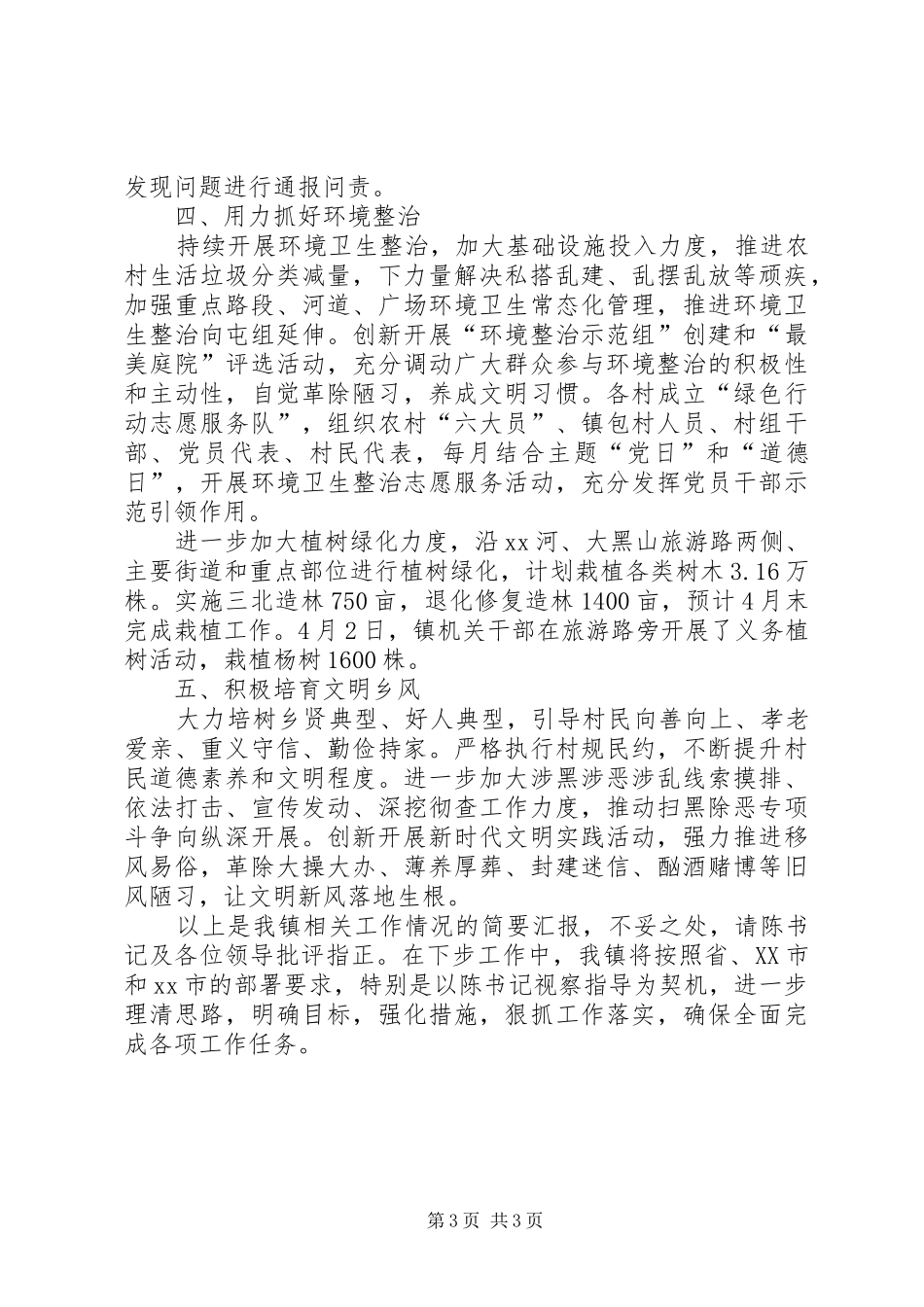 XX镇乡村振兴汇报材料_第3页