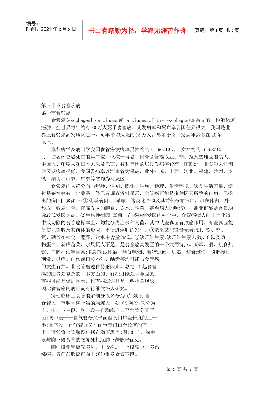 食管疾病简要介绍_第1页