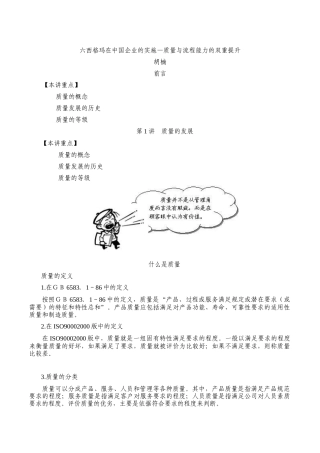 六西格玛实施—质量与流程能力的双重提升