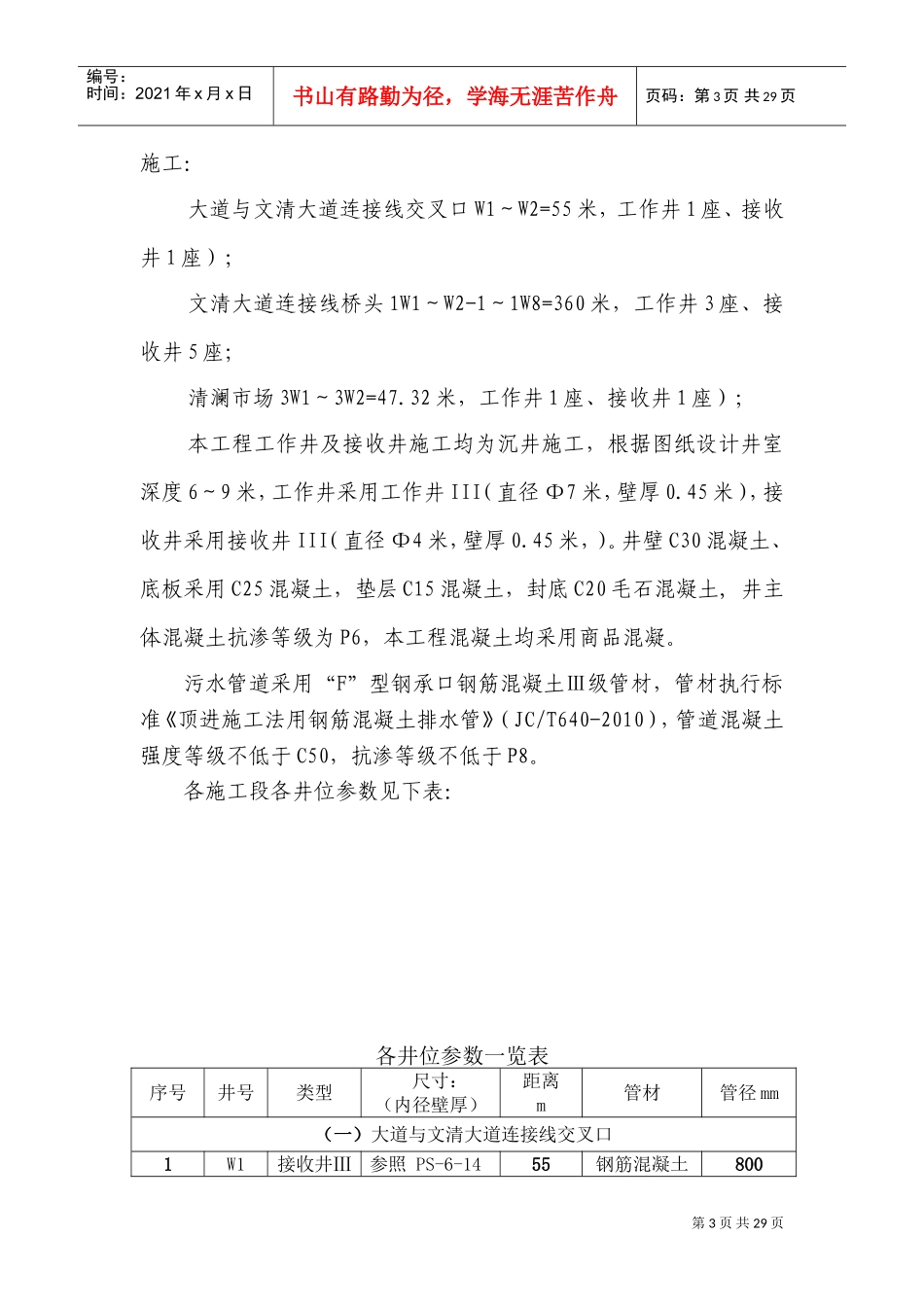 顶管工作井与接收井沉井施工方案(DOC42页)_第3页