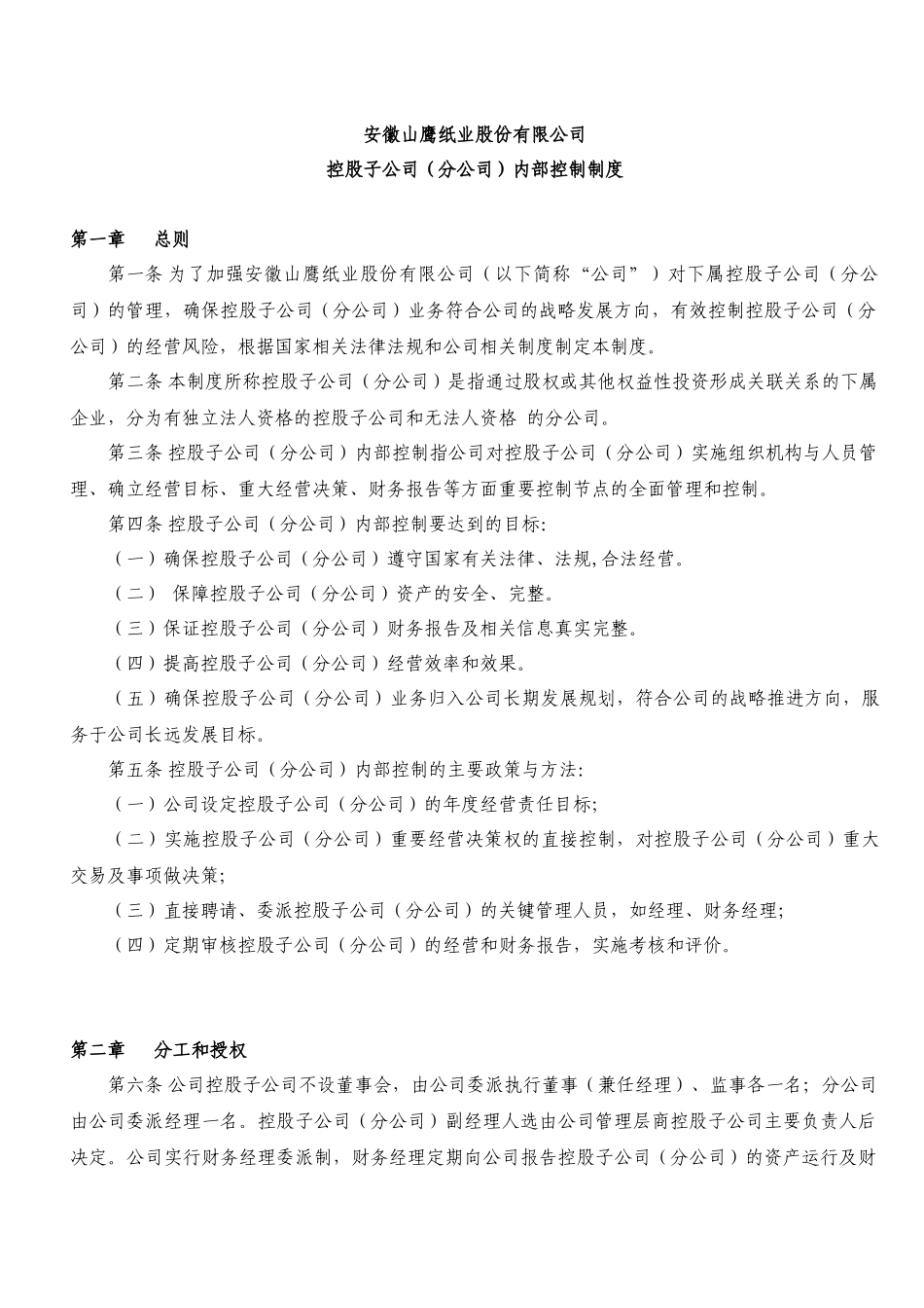 某控股公司内部控制制度_第1页