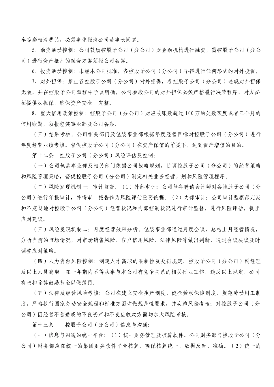 某控股公司内部控制制度_第3页