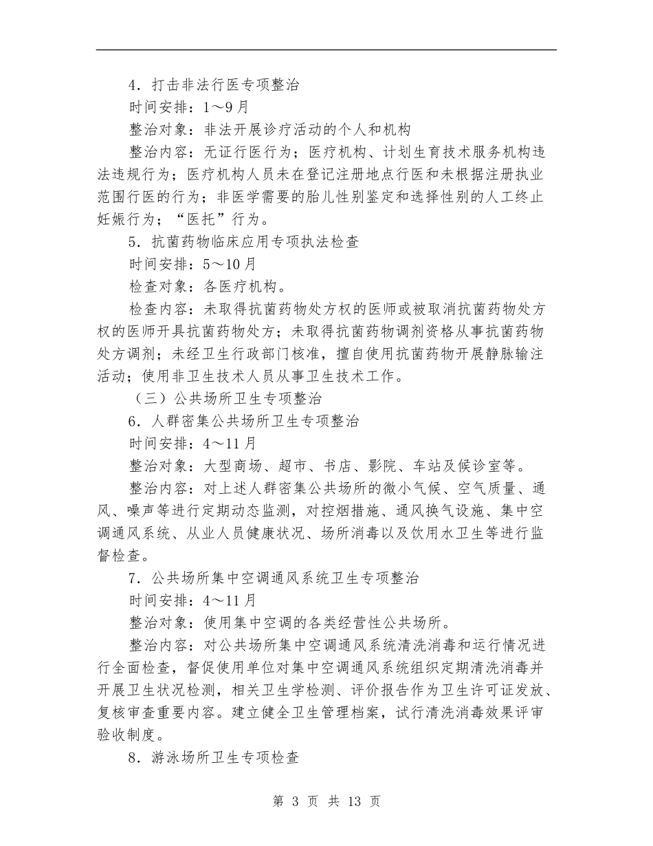 卫生监督专项整治计划3篇_第3页
