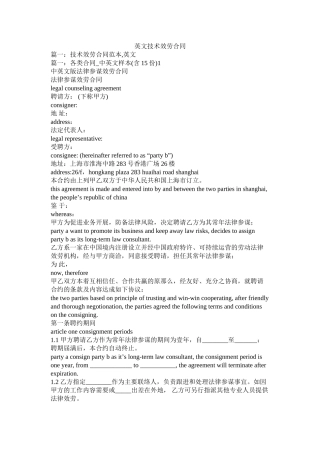 英文技术服务合同 (2)