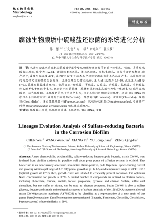 腐蚀生物膜垢中硫酸盐还原菌的系统进化分析