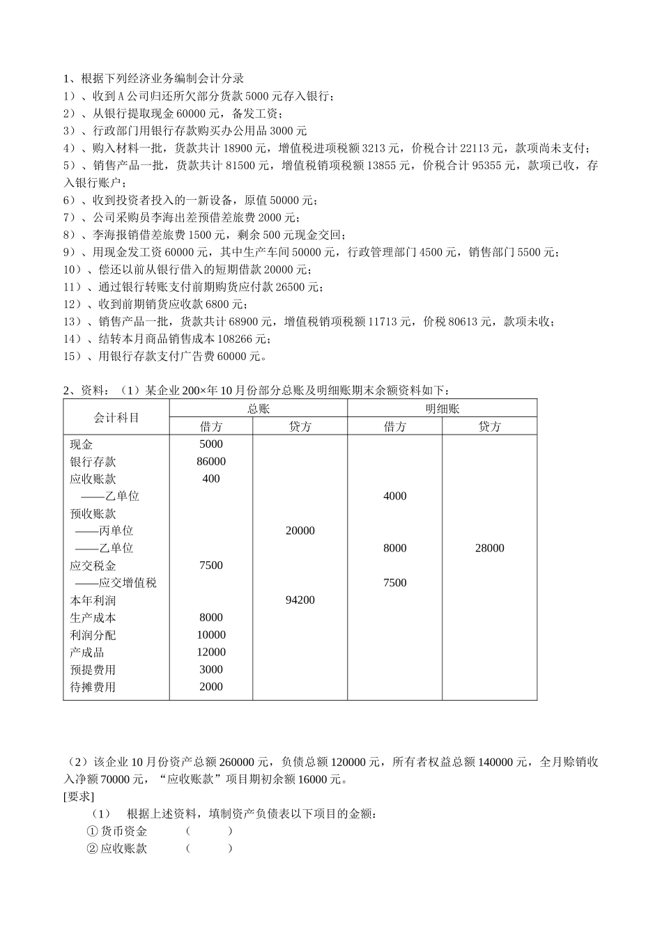 会计实务练习题_第3页
