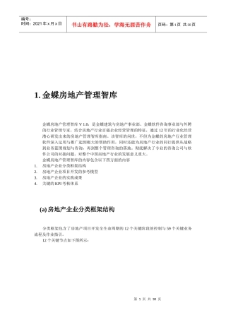 金蝶房地产管理智库分析