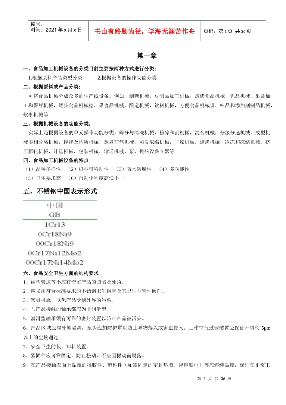 食品工厂机械与设备终极版_第1页