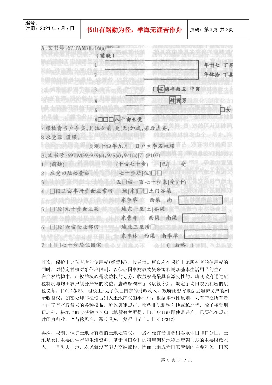 论唐代前期的土地产权制度_第3页
