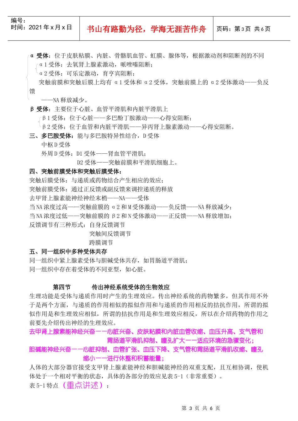 药理学讲稿之第五章 传出神经系统药理概论_第3页