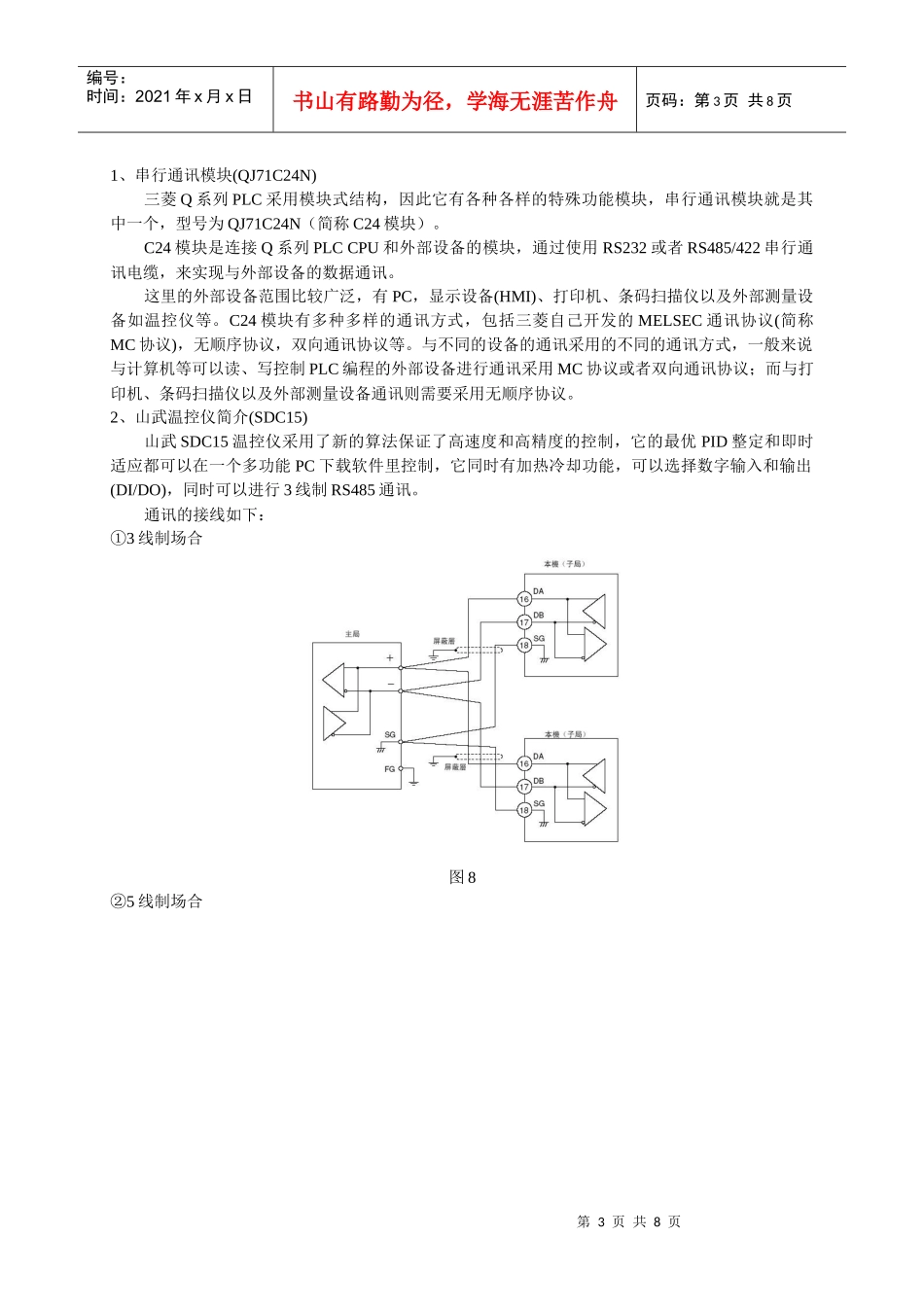 电子论文-三菱QPLC与山武温控仪的通讯_第3页