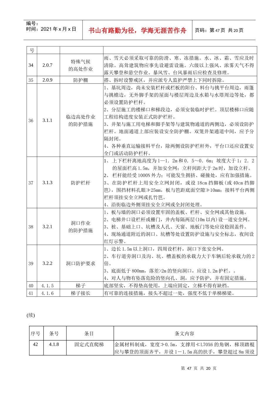 论施工安全标准的强制性条文_第3页