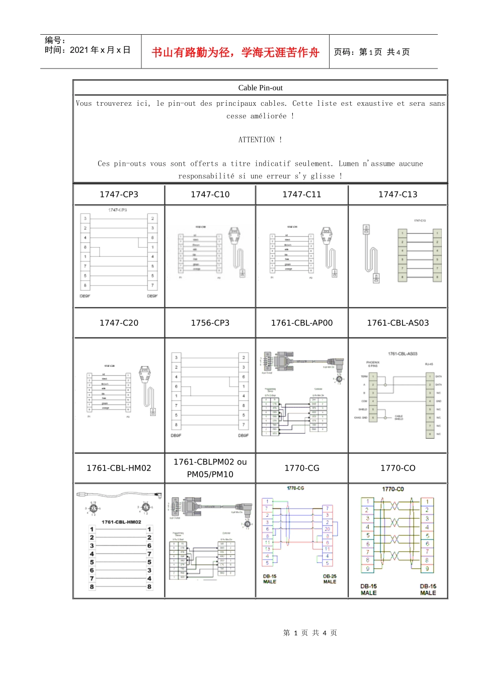 通讯电缆接线图_第1页