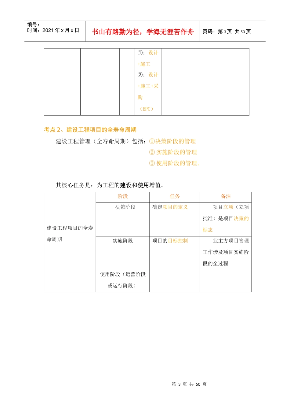 赵进东XXXX一级建造师工程实务考点总结(表格版)_第3页