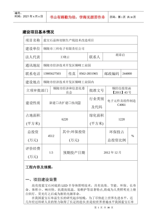 电子蓝宝石晶体切割项目环境影响报告表