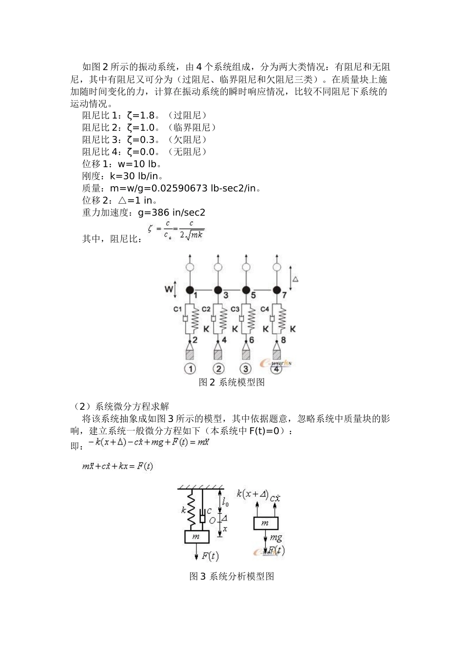 基于有限元分析软件的弹簧、质量、阻尼振动系统的瞬态动力分析_第2页