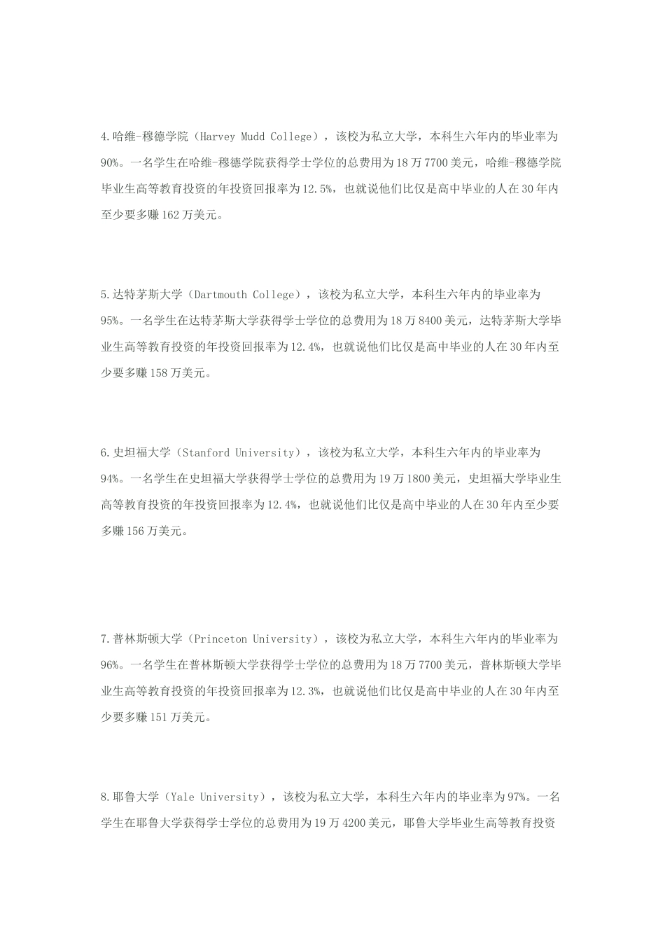 美国投资回报率最高的30所大学_第3页