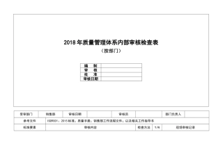 内审检查表(按部门)(33页)