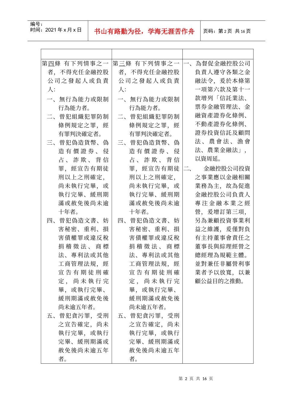 金融控股公司发起人负责人范围及其应具备资格条件准则_第2页
