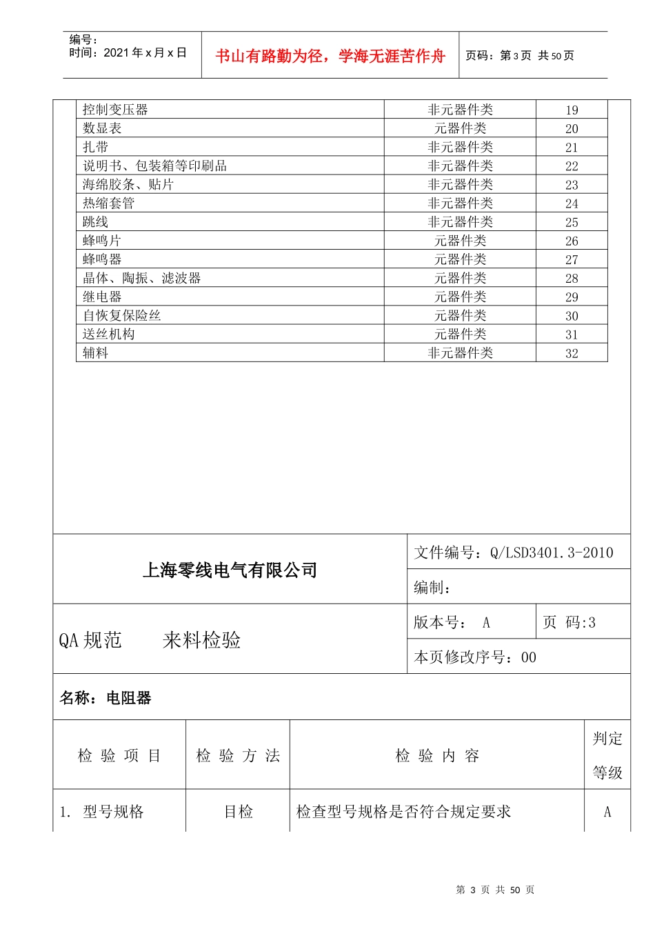 电子元件来料检验标准_第3页