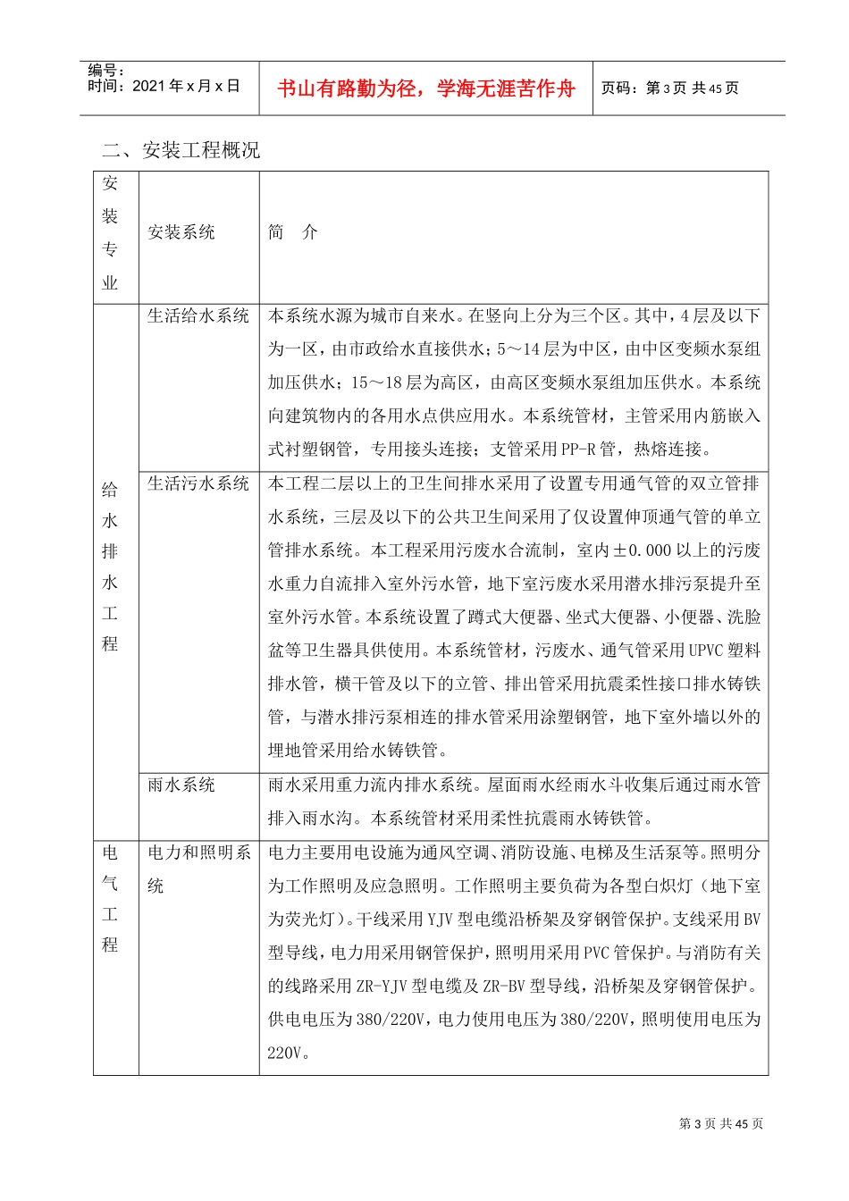 高层电气给排水安装工程施工方案(DOC45页)_第3页