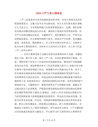 2024三严三实心得体会