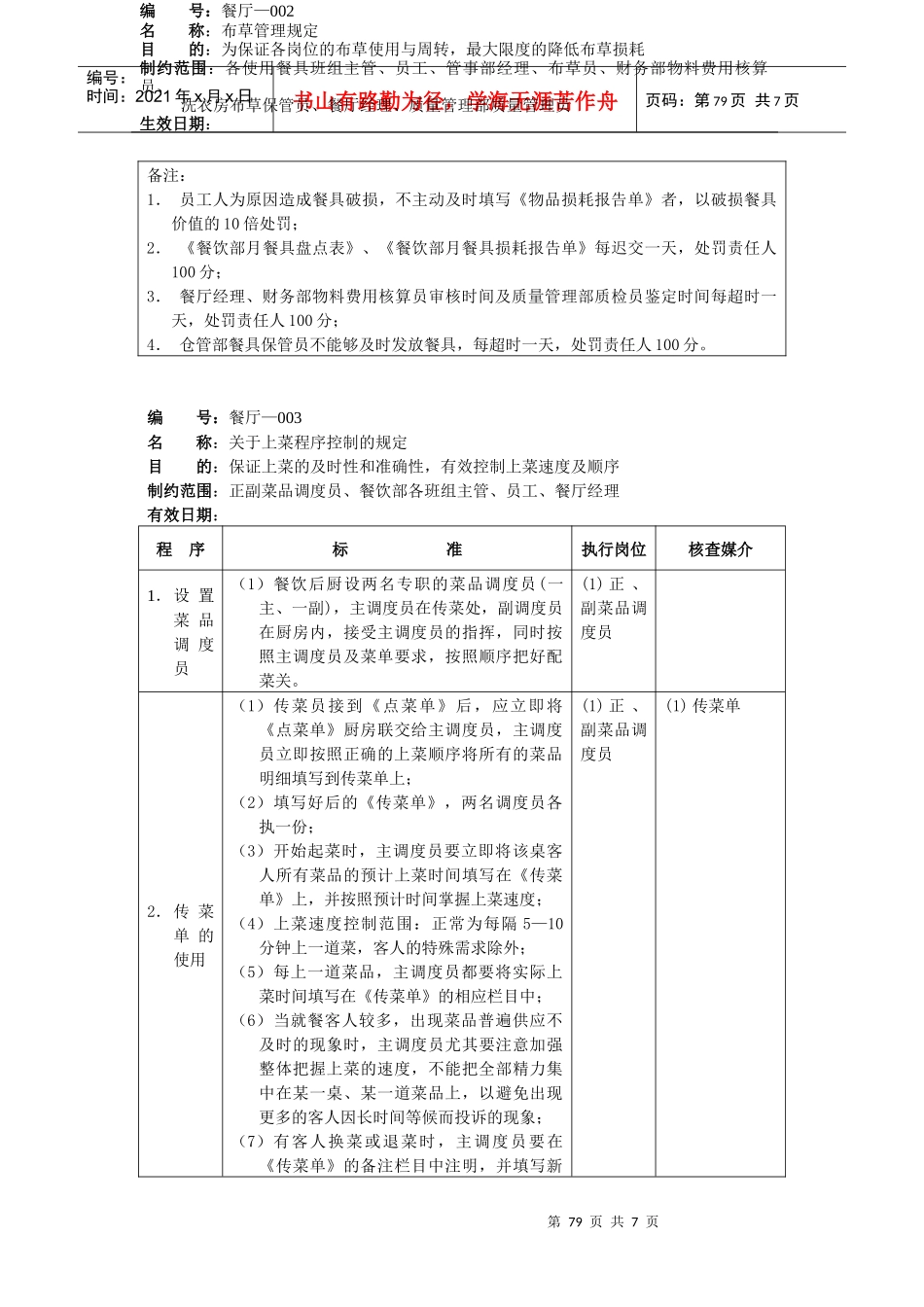 餐具管理规定部门管理规定_第3页