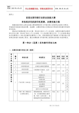 首届全国印刷行业职业技能大赛