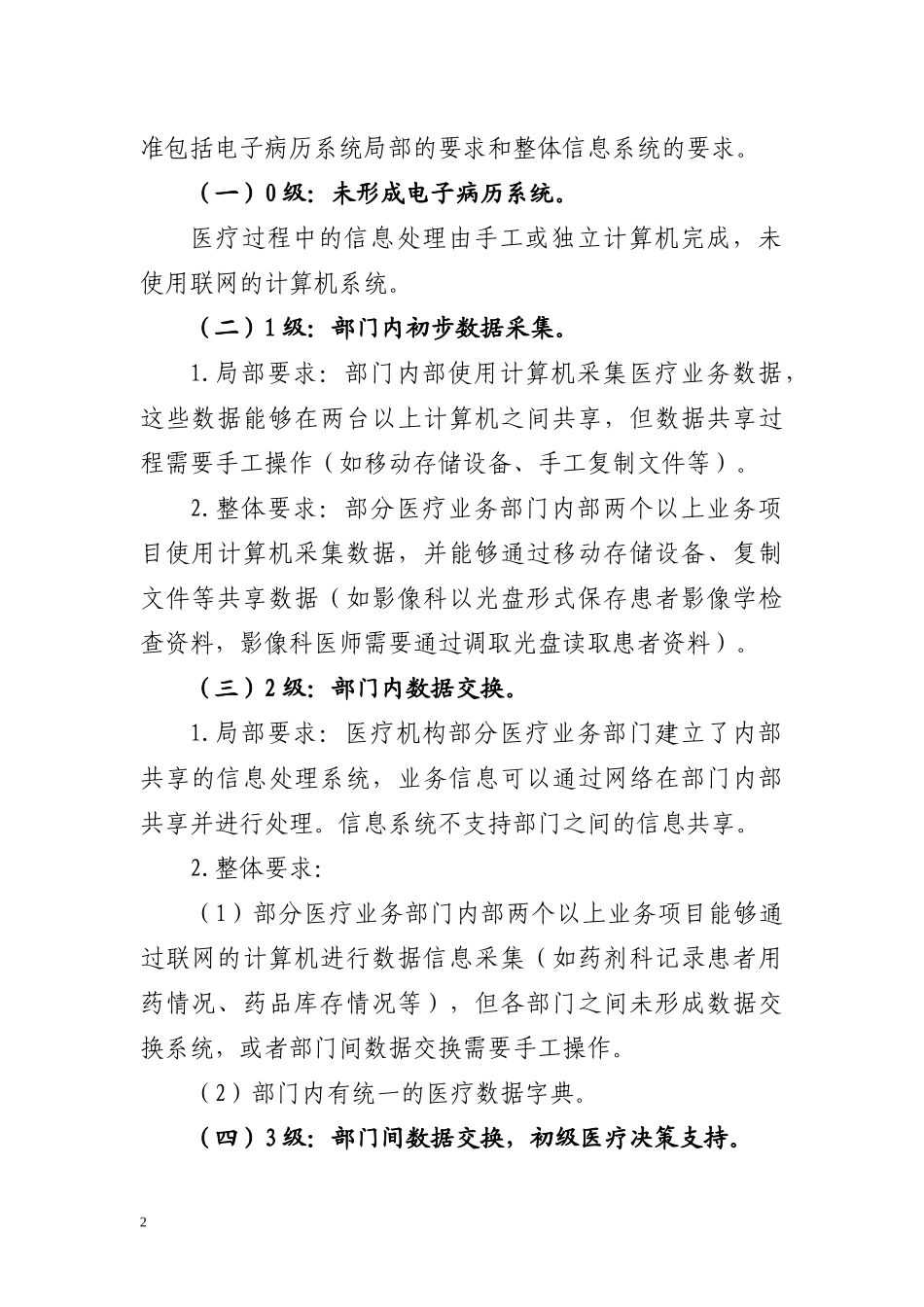 电子病历系统功能应用水平分级评价方法及标准_第2页