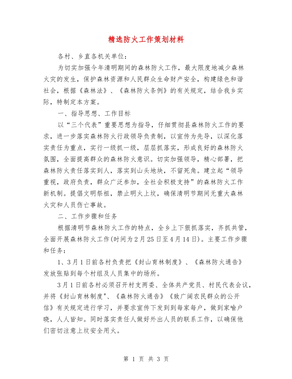 防火工作策划材料_第1页