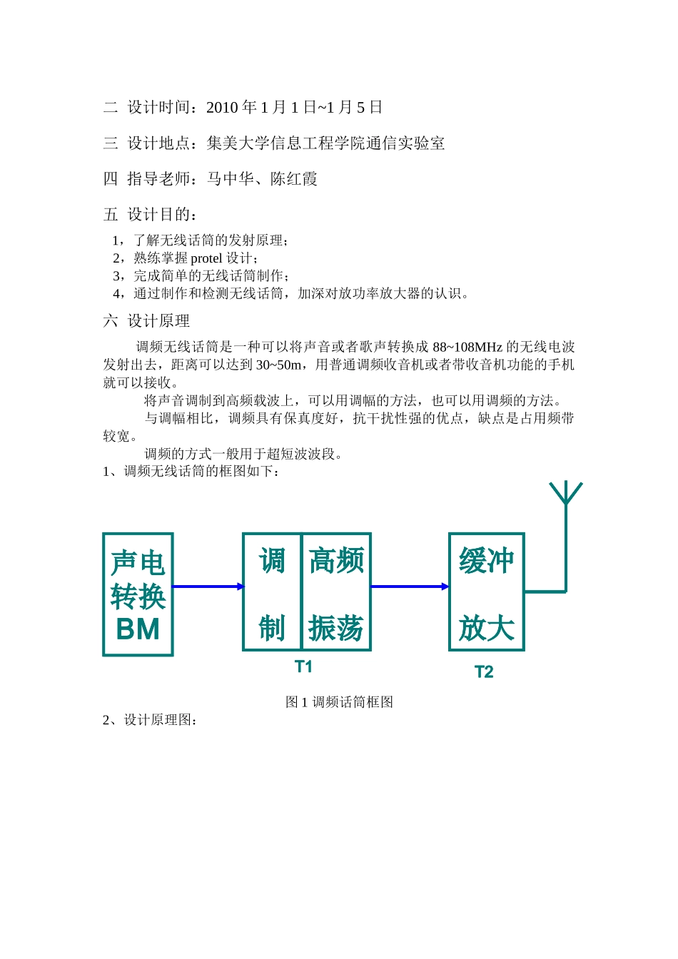 通信电子线路课程设计_第2页