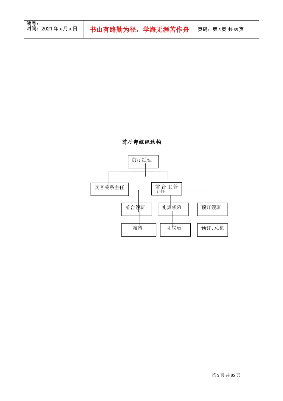 酒店前厅培训大纲及范本_第3页