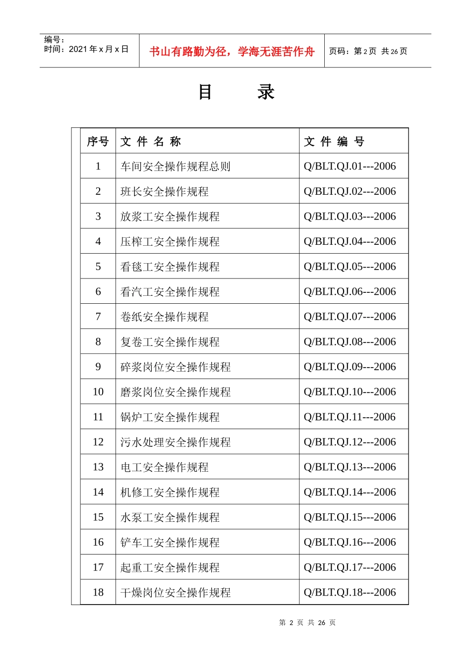 造纸公司安全操作规程汇编_第2页