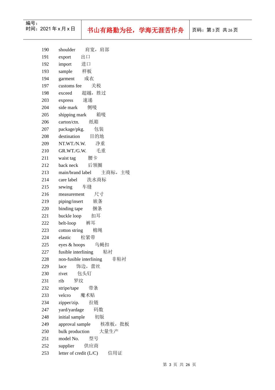 纺织专业英语(1)_第3页