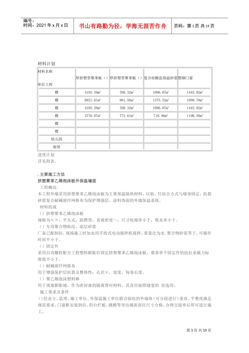 金色领地花园节能施工组织设计方案(DOC19页)_第3页
