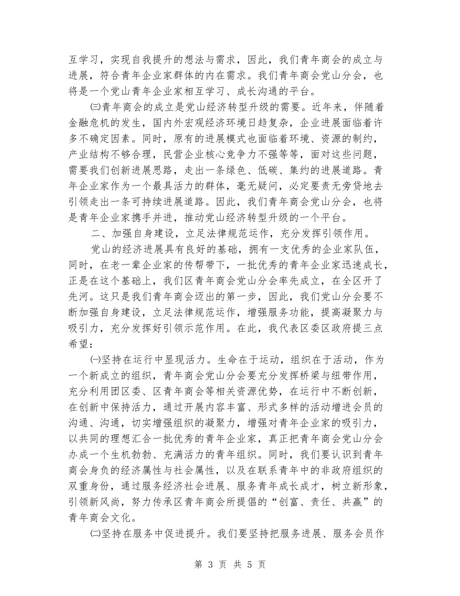 书记在青年商会成立会发言_第3页