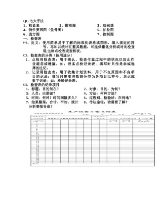 老QC七大手法