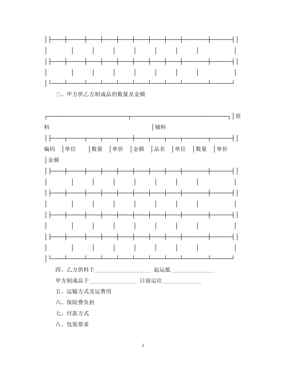加工贸易合同模板_第2页