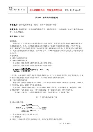 第五章微生物的新陈代谢