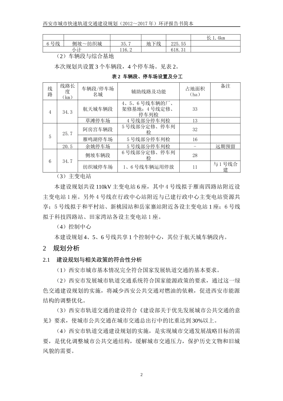 西安市城市快速轨道交通建设规划概况_第2页