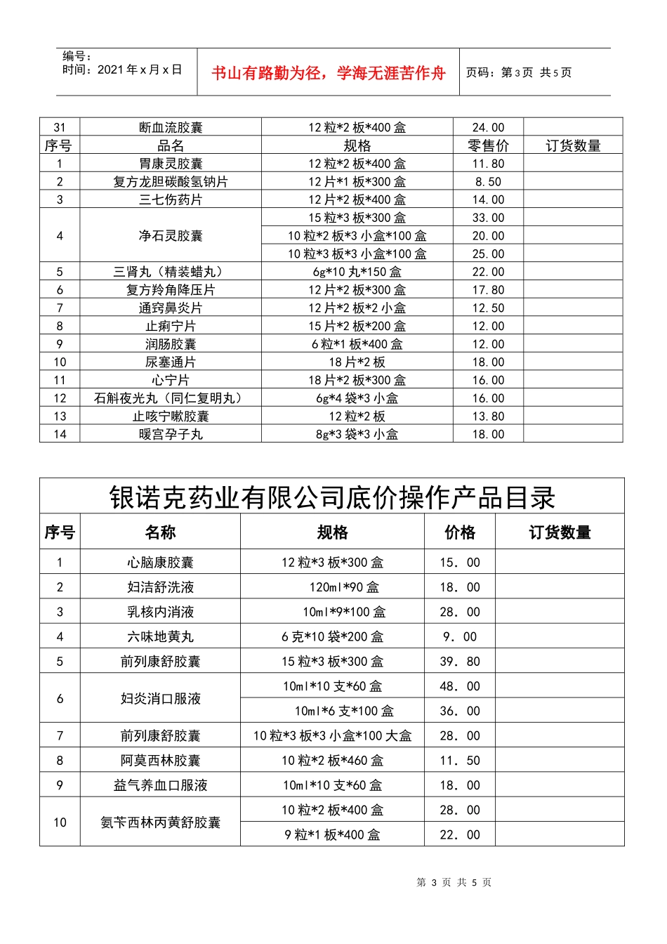 银诺克药业有限公司完美终端产品目录_第3页