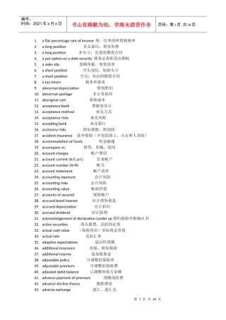 金融英语词汇doc