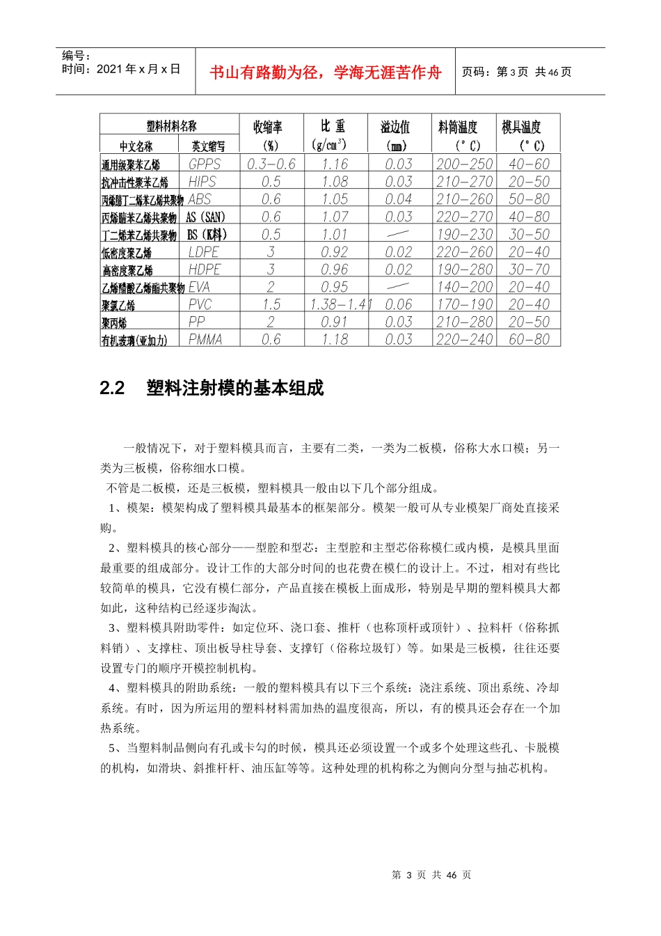 第2章 塑料注射模设计要点_第3页