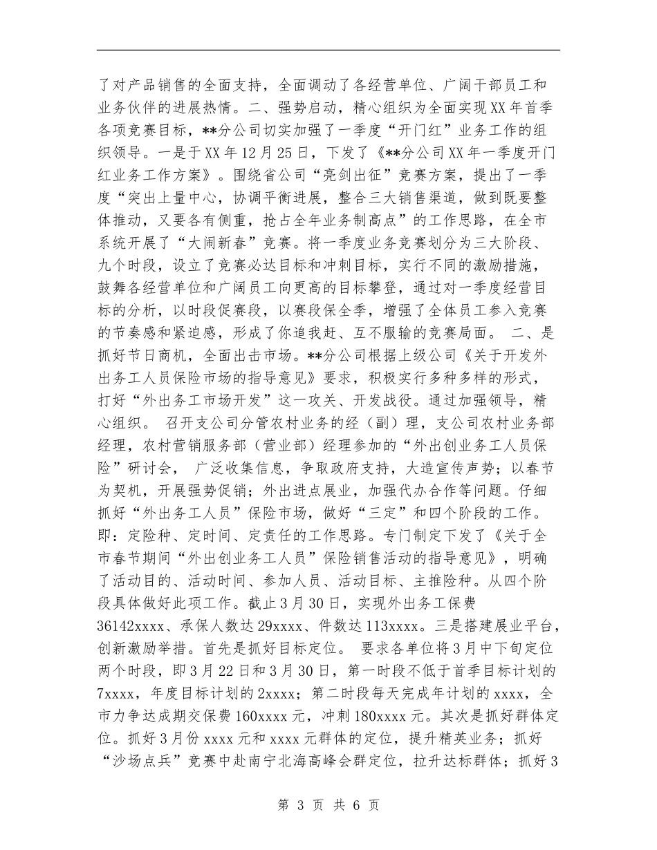 保险分公司2024工作总结_第3页