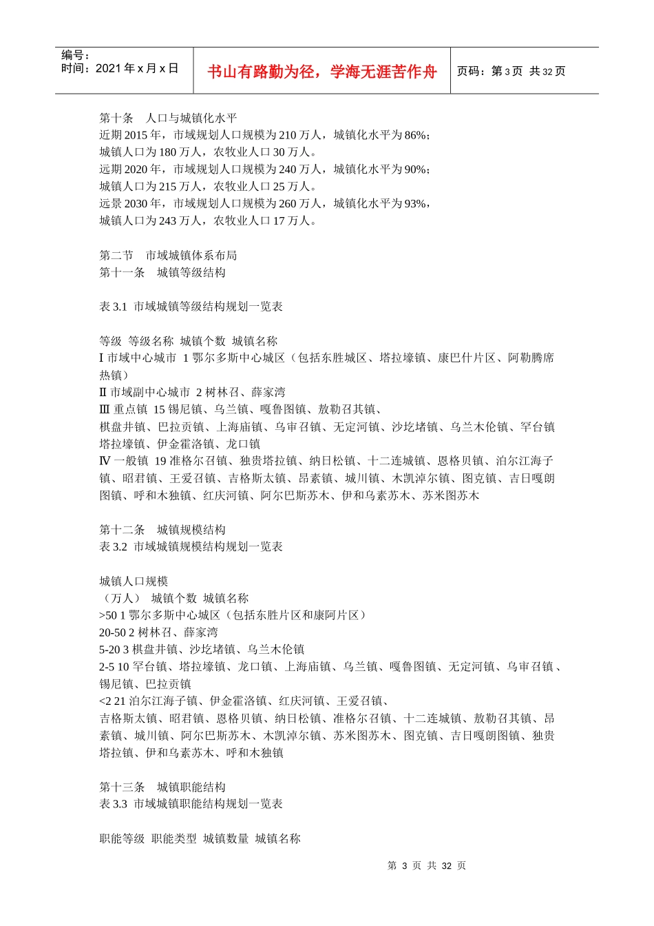 鄂尔多斯市城市总体规划公示公告_第3页