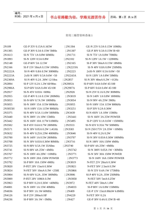 电子行业-三极管的查询资料